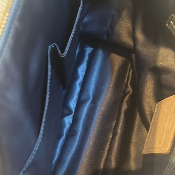 Coach Embossed Blue Satchel - Picture 5 of 9